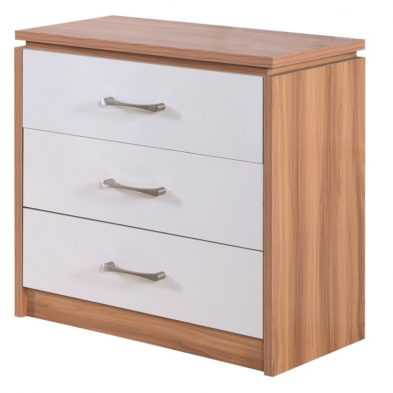 DC Conrad 3 Drawer Chest White/Oak